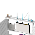Miniatyrbild 2 av 5: Trådlös Wifi-routerförvaringslåda i trä, kabelhållare, strömkabel plus kabelhållare, väggmonterad pluggbräda