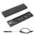 Miniatyrbillede 1 af 5: M.2 NVME SATA SSD Kabinet Adapter USB C 3.1 M.2 SSD Kabinet Adapter med Aluminiumskal til SSD