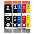 Miniatyrbilde 1 av 5: 1 sett med 5 blekkpatroner for å erstatte Epson T2636 (26XL-serien) Kompatibel/ikke-OEM fra Go Inks (5 blekk)