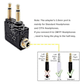 Miniatyrbilde 2 av 3: 4-pak Flyadapter for Hodetelefoner, Flyadapter for Hodetelefoner, Gullbelagt 3,5 mm Jack