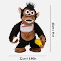 Miniatyrbillede 4 af 4: Elektrisk Plys Gorilla Gråd Gorilla Spis Banan Magnetisk Styring Abe Banan Gorilla Sjov Legetøj Interaktiv Plys Legetøj