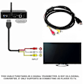 Pikkukuva 3 / 5: HDMI - RCA 1,5 m Audio- ja Videokaapeliadapteri Lähetin Kultapinnoitetulla Pistokkeella ja Puhtaalla Kupariytimellä