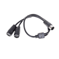 Miniatyrbillede 1 af 5: 1x 50cm 5-polet Midi Din Y-splitterkabeladapter 1 han-stik til 2 hun-stik Hfmqv