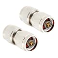 Miniatyrbillede 3 af 5: 2 stk. 50 ohm messing N Type han til han adapter lige stik