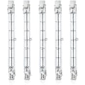 Miniatyrbilde 1 av 5: 5 stk Dimmbare R7s 118mm 300w Halogen Pære Lyspære AC 220-240v 3100lm Lineær Halogen Flomlys For Landskapsbelysning, Sikkerhet, Gatebelysning A