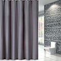 Miniatyrbillede 1 af 5: Bruseforhæng 240x200 Cm, Med 16 Kroge, Ekstra Bredt, Vægt, Skimmelresistent, Mørkegrå, Vandafvisende, Store Badeforhæng, Polyesterstof, Antiba