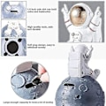 Miniatyrbild 2 av 4: Spargris, astronautleksaker med planetsparbössa i harts, pengaburk för rymddekor, rymdmanspargrisar för pojkar, flickor och vuxna (röd)