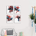 Miniatyrbild 2 av 3: Serienfigur Superhjälte Spiderman Tema Konstmålning Set om 4 (8x10 Canvas Bild) Barn Pojkar Födelsedagspresent Spelrum Dekoration Konsttryck