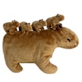 Miniatyrbild 1 av 5: Kapibara Plyschdjur med 4 Små Gnagare Plyschleksaker, Kapibara Vilda Djur Plushie för Flickor Pojkar Jul Födelsedagspresenter