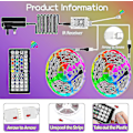 Miniatyrbilde 4 av 5: 20m LED-lys Bluetooth RGB-lys LED-båndlys med 44-tasters fjernkontroll musikk synkronisering fargeskiftende LED-stemningsstripe
