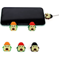 Miniatyrbillede 1 af 5: 3 stk. Avocado med hat Data/Opladning/Lyn Kabelbeskytter Saver Chewers KUN kompatibel med Apple Lightning Interface (Avocado med hat - 3 stk.)