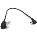 Pikkukuva 3 / 5: USB B-tyyppi Mini 5-napainen uros oikea/vasen kulma 90 astetta USB 2.0 uros kaapeli 30cm