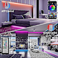 Miniatyrbilde 2 av 5: 20m LED-lys Bluetooth RGB-lys LED-båndlys med 44-tasters fjernkontroll musikk synkronisering fargeskiftende LED-stemningsstripe