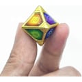 Miniatyrbillede 2 af 5: Genius Invokation TCG Terningesæt, Håndlavet 8 stk. Rhombisk Solidt Polyhedral Terningesæt med 7 Elementære Terninger & 1 Omni Element til Genshin Impact Kortspil