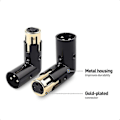 Pikkukuva 2 / 5: 2 KPL Audio Adapter Plug 3Pin XLR Kulma-adapteri Säädettävä Uros-Naaras Suorakulmainen XLR-adapteri (XLR 90 Asteen Adapteri) s2024121264