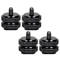Miniatyrbillede 1 af 5: Kamera Hotsko Mount til 1/4 tommer-20 Stativskrue Adapter, Blitzsko Mount til DSLR Kamera Rig (Pakke med 4)