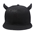 Miniatyrbillede 3 af 5: Mænd Kvinder Snapback Justerbar Baseball Kasket Hip Hop Hat Sort Djævelhorn Kasket