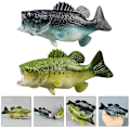 Miniatyrbild 2 av 2: 2 st Bass Fiske Modell Stor Mun Bass Modell Falsk Fisk Simulerad Djur Fiske Modell