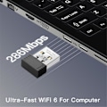 Miniatyrbild 4 av 5: Trådlös WiFi 6-adapter AX286 802.11Ax 2,4 GHz fri drivrutin USB-nätverkskort för Win7/10/11 dator Mini WiFi-mottagare