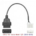 Miniatyrbillede 2 af 4: 12-polet Obd2 Adapter Han- og Hun-stikkabel til 2012-2015 Tesla Model S/X Obdii Diagnostisk Kabel Elektronisk Kabel
