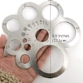Miniatyrbillede 5 af 5: Læder Skære Værktøj Hjørne Skærer Cirkel Tegne Skabelon Metal Lineal til Læderarbejde Træbearbejde