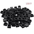 Miniatyrbillede 1 af 5: 100 stk. Plastfirkantede Rørindsatser Endeproppe 20mm x 20mm Sort