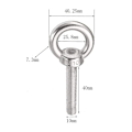 Miniatyrbilde 2 av 5: 4 stk M10 Øyebolter, 304 Rustfritt Stål Øyebolter Ringformet Øyebolter Hanngjenger Øyebolt Ringbolt Sveiset Lukket, For Livstid Løfting (dp)