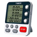 Digital Dubbel Kökstimer, 3 Kanaler Räkna UPP/NER Timer, Matlagningstimer, Display, Högt Volymlarm