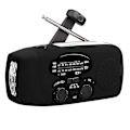 Miniatyrbild 1 av 4: Bärbar solcellsdriven nödhandvev Radio Am/fm Radio 1000mah Uppladdningsbar Power Bank USB Mobilladdare Led Ficklampa