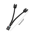 Miniatyrbillede 3 af 5: Bundkort USB 2.0 9 Pin Header 1 Til 2 Udvidelseshub Splitter Adapter Konverter Ny