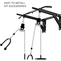 Miniatyrbild 5 av 5: Remskivan Remskiva, 90mm Repskive med Sling och D-krok, 360 Swivel, För Lat Pulley System, Hemmagym Utrustning