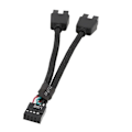 Miniatyrbillede 1 af 5: Bundkort USB 2.0 9 Pin Header 1 Til 2 Udvidelseshub Splitter Adapter Konverter Ny
