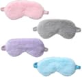 4 stycken sovmasker, plysch ögonmask, ögonmask