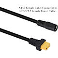 Miniatyrbillede 4 af 5: XT60 til DC-stikkabel XT60 Hun til DC5.5mm X 2.5mm Hun Kabel Strømstik til TS100 Loddejerns