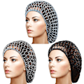 Pikkukuva 1 / 5: 3 kpl Mesh-hiusverkko Pehmeä Rayon-neule Snood-hattu Unihiusverkko Pitkä H