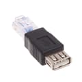 Miniatyrbilde 4 av 4: USB 2.0-adapter, type A hunn til RJ45 hann, adapterkontakt, konverteringsplugg
