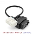 Miniatyrbillede 3 af 4: 12-polet Obd2 Adapter Han- og Hun-stikkabel til 2012-2015 Tesla Model S/X Obdii Diagnostisk Kabel Elektronisk Kabel