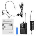 Miniatyrbillede 5 af 5: UHF Trådløst Mikrofon Headset med Sender og Modtager, LED Digital Display Bodypack - CDSX f26