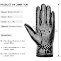 Miniatyrbild 2 av 5: Äkta Vinterhandskar i Fårskinnsläder för Män, Touchscreen-vantar med Varm Kashmirfoder för Bilkörning