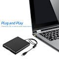 Miniatyrbillede 3 af 5: USB Ekstern Diskettestation Bærbar 3,5 tommer Diskettestation USB Interface Plug and Play Lav N