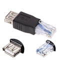 Pikkukuva 2 / 5: Usb2.0 A Naaras Rj45 Uros Ethernet Usb Siirtoverkkopistokesovitin