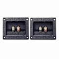 Miniatyrbilde 1 av 5: 2 stk DIY Bilstereo 2-veis høyttalerboks Terminal Fjærkoppkontakt Bananplugg og -kontakter Subwoofer