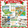 Miniatyrbillede 4 af 4: 2024 Ny Julekalender Tælling Ned Dinosaur Blind Box DIY Arkæologisk Dinosaur Legetøjs Sæt Tyrannosaurus Rex Med Tæppe