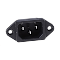 Miniatyrbillede 4 af 5: 5 stk IEC 320 C14 Han-stik Panel AC 250V 10A Strømstikkontakter Hfmqv