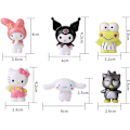 Miniatyrbild 2 av 5: 6 st Kuromi-figurer med kattungar, leksaker, modelldockor, prydnader, bordsdekoration för barn, presenter