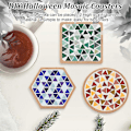 Miniatyrbillede 4 af 5: Mosaic Coaster Making Kit til DIY Mosaic Coaster Håndværkssæt Håndlavet Mosaic Coaster Making Kit til
