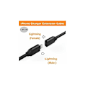Pikkukuva 5 / 5: 1m Lightning-jatkokaapeli iPhonelle iPadille, iPhone-jatkokaapeli Apple MFi -sertifioitu naaras-urosliitin, äänen, videon, musiikin ja datan siirto
