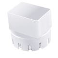 Miniatyrbilde 1 av 5: Regnrenne Nedløpsadapter (3 tommer x 4 tommer firkantet regnrenne til avløpsrør adapter) Passer 3 eller 4 tommer utvendig