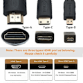 Pikkukuva 4 / 5: Tyyppi A CN-006 2 kpl/setti HDMI - Micro HDMI -sovitin, HDMI - HDMI -liitin Raspberry PI:lle