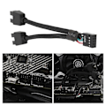 Miniatyrbillede 2 af 5: Moderkort USB 2.0 9-bens Header 1 til 2 Udvidelseshub Splitter Adapter Konverter JS